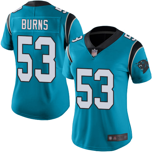 Panthers #53 Brian Burns Blue Alternate Women's Stitched Football Vapor Untouchable Limited Jersey Panthers #53 Brian Burns Blue Alternate Women's Stitched Football Vapor Untouchable Limited Jersey