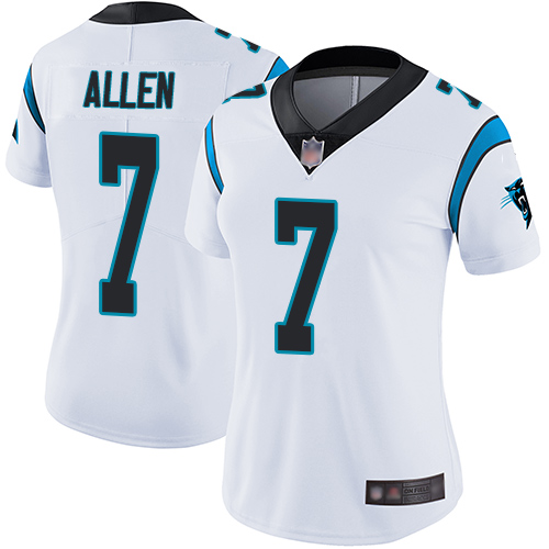 Panthers #7 Kyle Allen White Women's Stitched Football Vapor Untouchable Limited Jersey