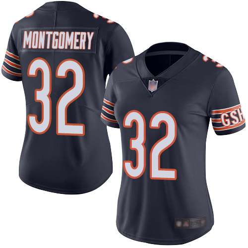 Bears #32 David Montgomery Navy Blue Team Color Women's Stitched Football Vapor Untouchable Limited Jersey Bears #32 David Montgomery Navy Blue Team Color Women's Stitched Football Vapor Untouchable Limited Jersey
