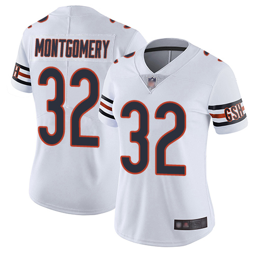 Bears #32 David Montgomery White Women's Stitched Football Vapor Untouchable Limited Jersey Bears #32 David Montgomery White Women's Stitched Football Vapor Untouchable Limited Jersey