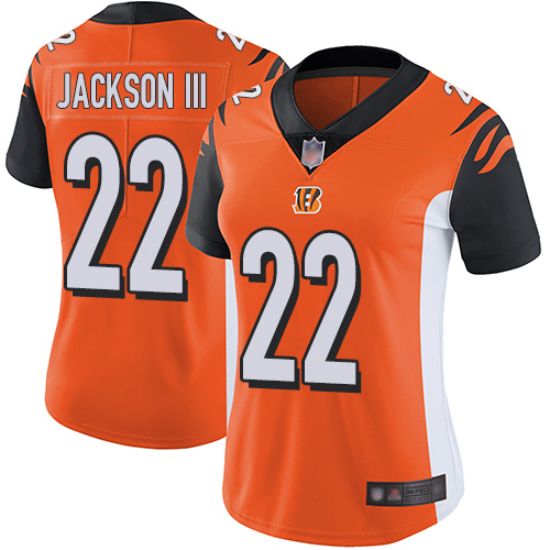 Bengals #22 William Jackson III Orange Alternate Women's Stitched Football Vapor Untouchable Limited Jersey