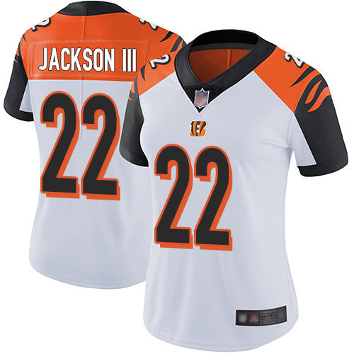 Bengals #22 William Jackson III White Women's Stitched Football Vapor Untouchable Limited Jersey