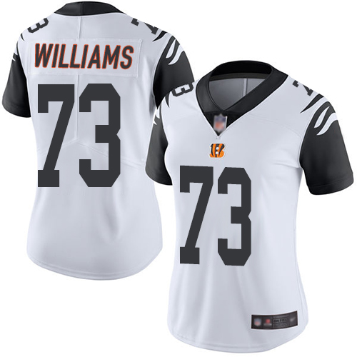 Nike Bengals #73 Jonah Williams White Women's Stitched NFL Limited Rush Jersey