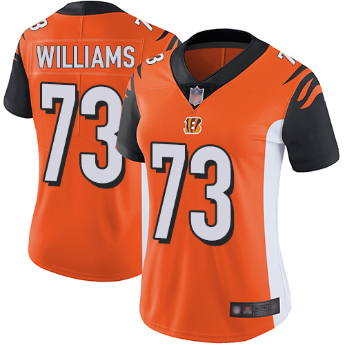 Nike Bengals #73 Jonah Williams Orange Alternate Women's Stitched NFL Vapor Untouchable Limited Jersey