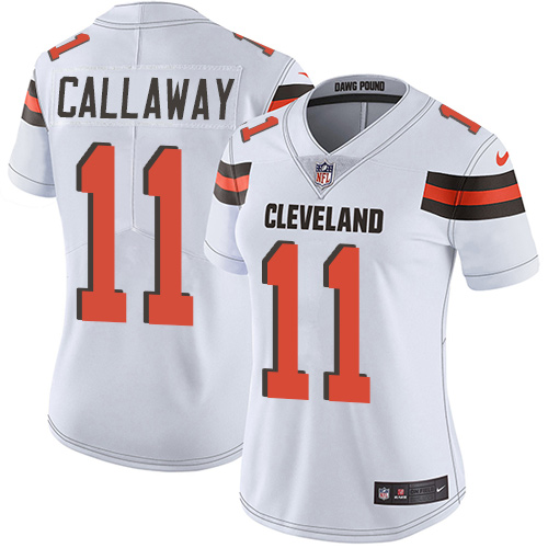 Nike Browns #11 Antonio Callaway White Women's Stitched NFL Vapor Untouchable Limited Jersey