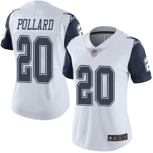 Cowboys #36 Tony Pollard White Women's Stitched Football Limited Rush Jersey