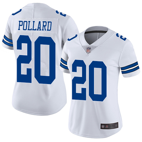 Cowboys #20 Tony Pollard White Women's Stitched Football Vapor Untouchable Limited Jersey