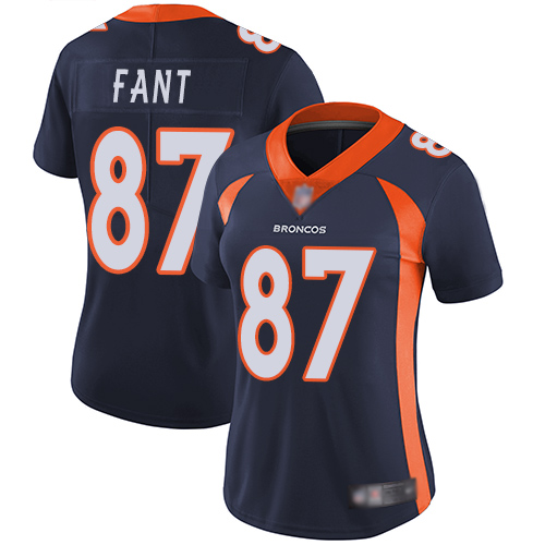 Nike Broncos #87 Noah Fant Blue Alternate Women's Stitched NFL Vapor Untouchable Limited Jersey