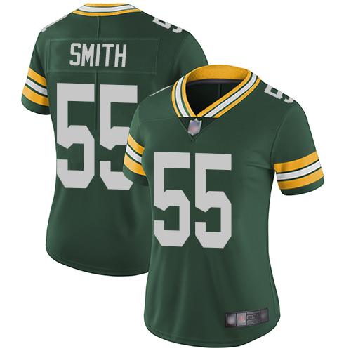Packers #55 Za'Darius Smith Green Team Color Women's Stitched Football Vapor Untouchable Limited Jersey