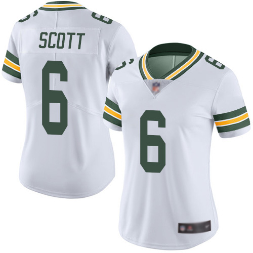 Packers #6 JK Scott White Women's Stitched Football Vapor Untouchable Limited Jersey