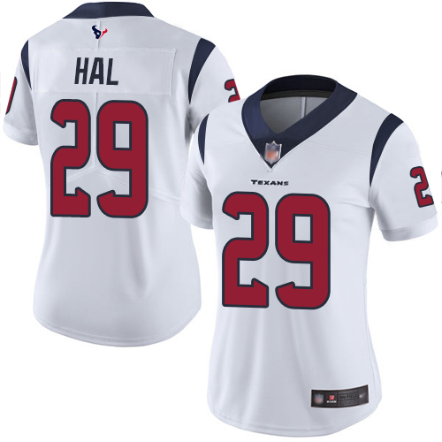 Texans #29 Andre Hal White Women's Stitched Football Vapor Untouchable Limited Jersey