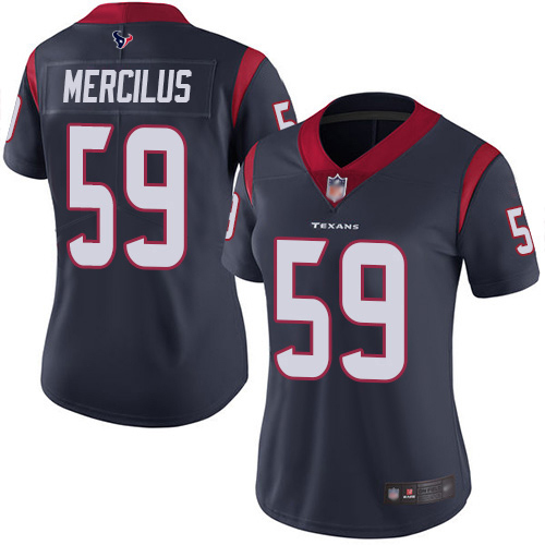 Texans #59 Whitney Mercilus Navy Blue Team Color Women's Stitched Football Vapor Untouchable Limited Jersey