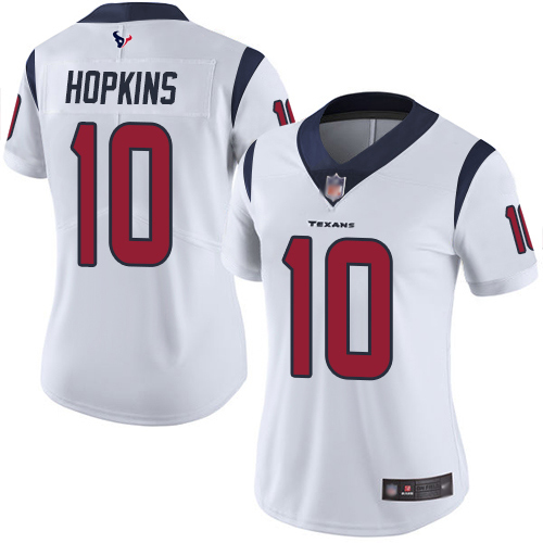 Texans #10 DeAndre Hopkins White Women's Stitched Football Vapor Untouchable Limited Jersey
