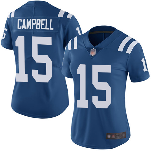Colts #15 Parris Campbell Royal Blue Team Color Women's Stitched Football Vapor Untouchable Limited Jersey