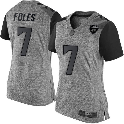 Nike Jaguars #7 Nick Foles Gray Women's Stitched NFL Limited Gridiron Gray Jersey