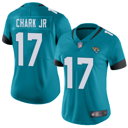 Jaguars #17 DJ Chark Jr Teal Green Alternate Women's Stitched Football Vapor Untouchable Limited Jersey