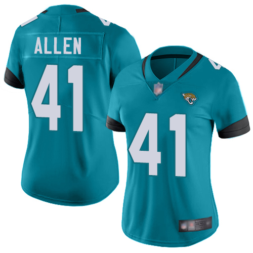 Nike Jaguars #41 Josh Allen Teal Green Alternate Women's Stitched NFL Vapor Untouchable Limited Jersey