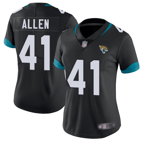 Nike Jaguars #41 Josh Allen Black Team Color Women's Stitched NFL Vapor Untouchable Limited Jersey
