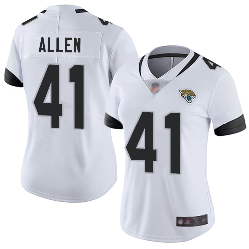 Nike Jaguars #41 Josh Allen White Women's Stitched NFL Vapor Untouchable Limited Jersey