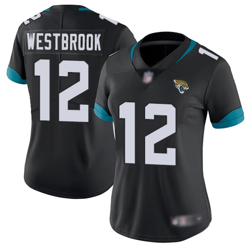 Jaguars #12 Dede Westbrook Black Team Color Women's Stitched Football Vapor Untouchable Limited Jersey