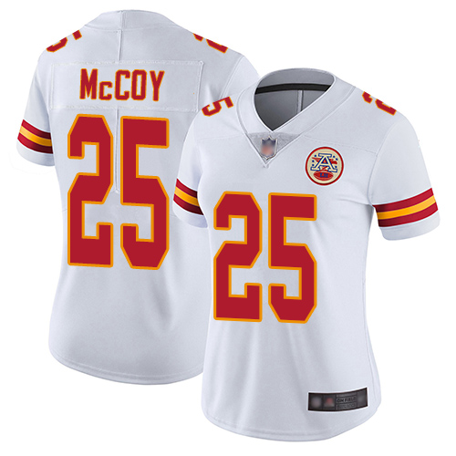 Chiefs #25 LeSean McCoy White Women's Stitched Football Vapor Untouchable Limited Jersey