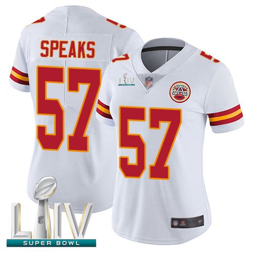 Chiefs #57 Breeland Speaks White Super Bowl LIV Bound Women's Stitched Football Vapor Untouchable Limited Jersey