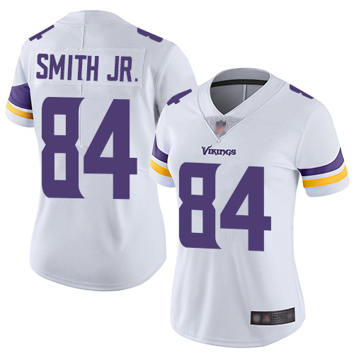 Vikings #84 Irv Smith Jr. White Women's Stitched Football Vapor Untouchable Limited Jersey Vikings #84 Irv Smith Jr. White Women's Stitched Football Vapor Untouchable Limited Jersey