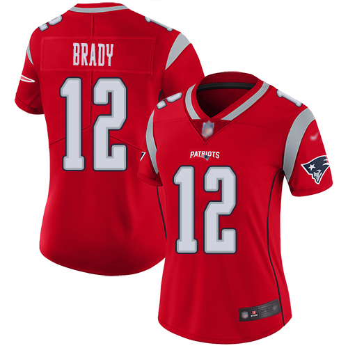 Patriots #12 Tom Brady Red Women's Stitched Football Limited Inverted Legend Jersey Patriots #12 Tom Brady Red Women's Stitched Football Limited Inverted Legend Jersey