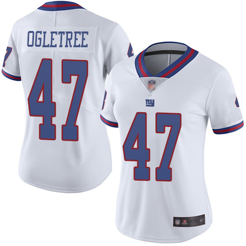 Giants #47 Alec Ogletree White Women's Stitched Football Limited Rush Jersey