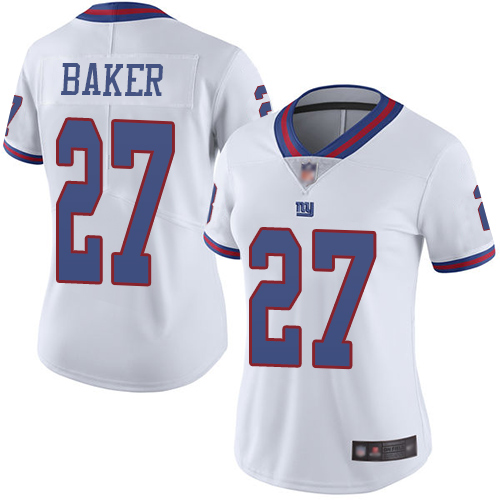 Giants #27 Deandre Baker White Women's Stitched Football Limited Rush Jersey