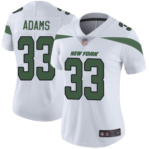 Nike Jets #33 Jamal Adams White Women's Stitched NFL Vapor Untouchable Limited Jersey