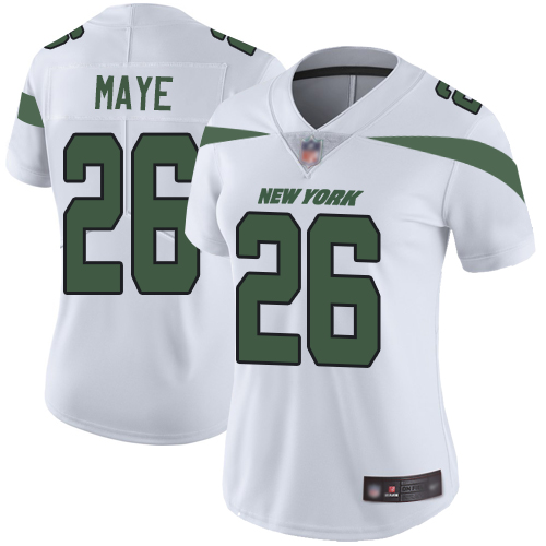 Nike Jets #26 Marcus Maye White Women's Stitched NFL Vapor Untouchable Limited Jersey