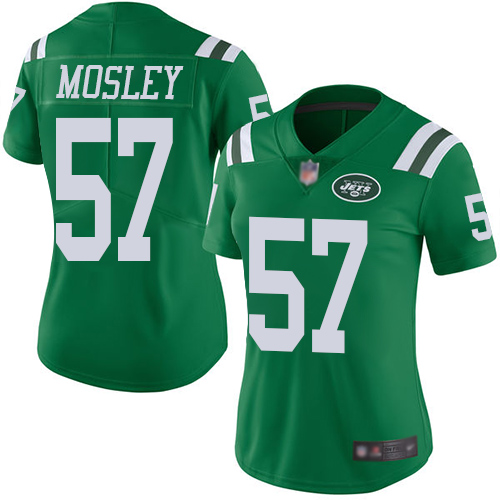Nike Jets #57 C.J. Mosley Green Women's Stitched NFL Limited Rush Jersey
