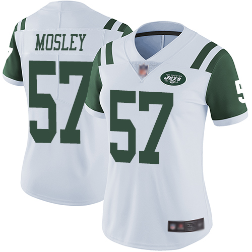 Nike Jets #57 C.J. Mosley White Women's Stitched NFL Vapor Untouchable Limited Jersey