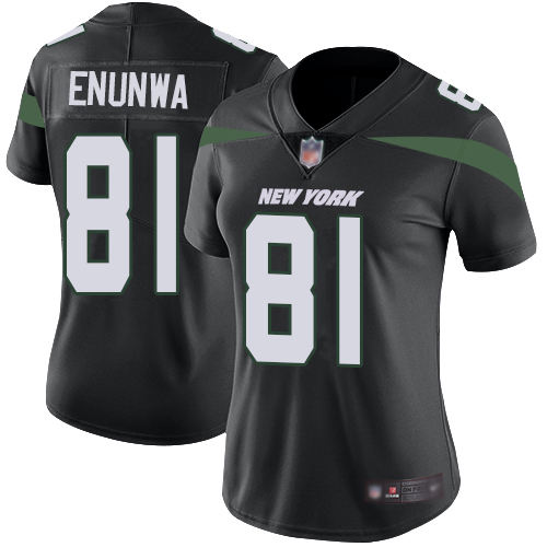 Nike Jets #81 Quincy Enunwa Black Alternate Women's Stitched NFL Vapor Untouchable Limited Jersey
