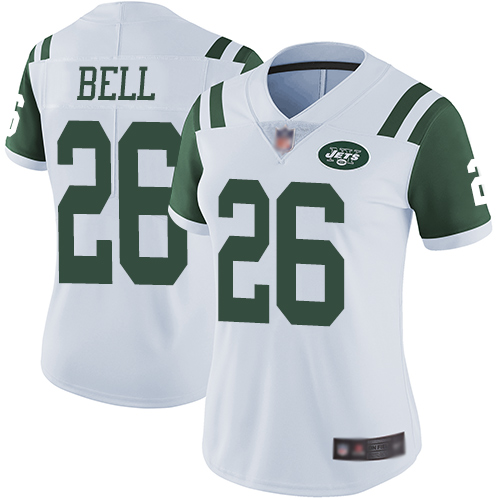 Nike Jets #26 Le'Veon Bell White Women's Stitched NFL Vapor Untouchable Limited Jersey