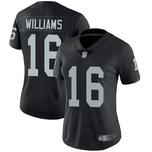 Raiders #16 Tyrell Williams Black Team Color Women's Stitched Football Vapor Untouchable Limited Jersey