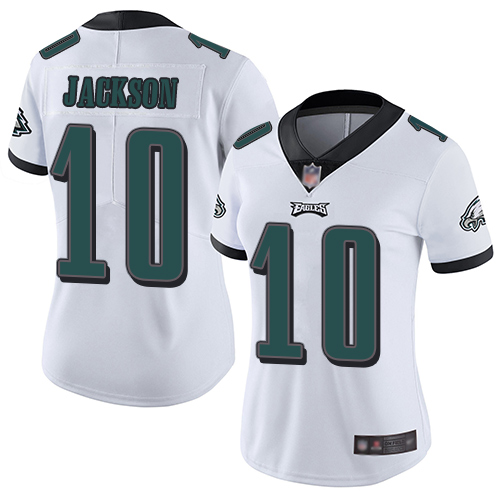Nike Eagles #10 DeSean Jackson White Women's Stitched NFL Vapor Untouchable Limited Jersey