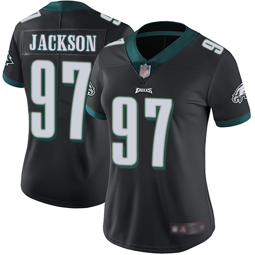 Nike Eagles #97 Malik Jackson Black Alternate Women's Stitched NFL Vapor Untouchable Limited Jersey