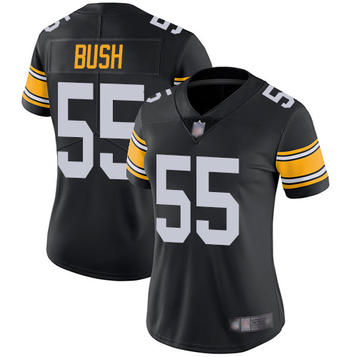 Nike Steelers #55 Devin Bush Black Alternate Women's Stitched NFL Vapor Untouchable Limited Jersey