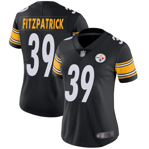Steelers #39 Minkah Fitzpatrick Black Team Color Women's Stitched Football Vapor Untouchable Limited Jersey