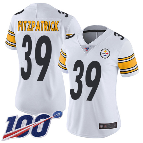 Steelers #39 Minkah Fitzpatrick White Women's Stitched Football 100th Season Vapor Limited Jersey Steelers #39 Minkah Fitzpatrick White Women's Stitched Football 100th Season Vapor Limited Jersey