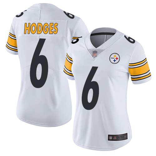 Steelers #6 Devlin Hodges White Women's Stitched Football Vapor Untouchable Limited Jersey
