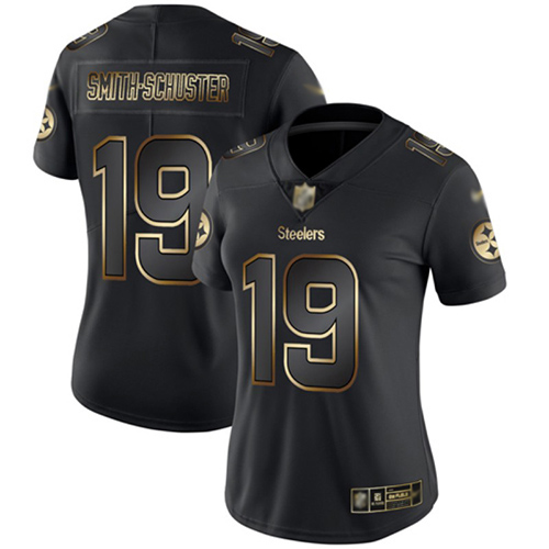 Steelers #19 JuJu Smith-Schuster Black/Gold Women's Stitched Football Vapor Untouchable Limited Jersey Steelers #19 JuJu Smith-Schuster Black/Gold Women's Stitched Football Vapor Untouchable Limited Jersey