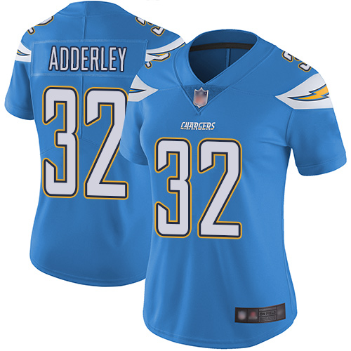 Chargers #32 Nasir Adderley Electric Blue Alternate Women's Stitched Football Vapor Untouchable Limited Jersey