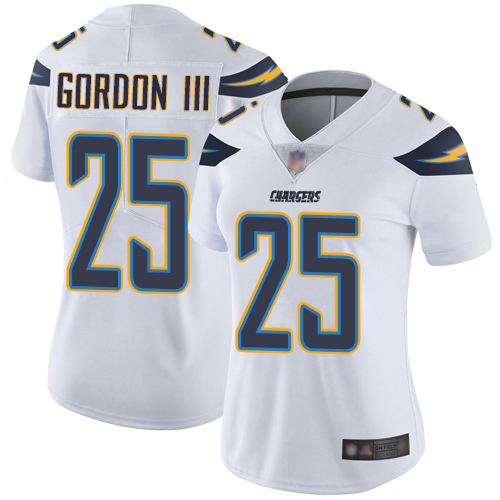 Nike Chargers #25 Melvin Gordon III White Women's Stitched NFL Vapor Untouchable Limited Jersey Nike Chargers #25 Melvin Gordon III White Women's Stitched NFL Vapor Untouchable Limited Jersey