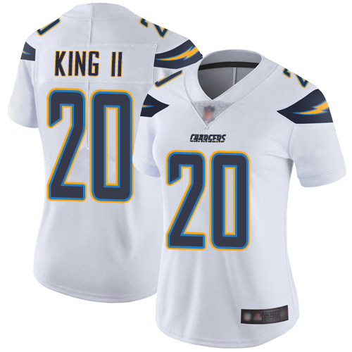 Chargers #20 Desmond King II White Women's Stitched Football Vapor Untouchable Limited Jersey
