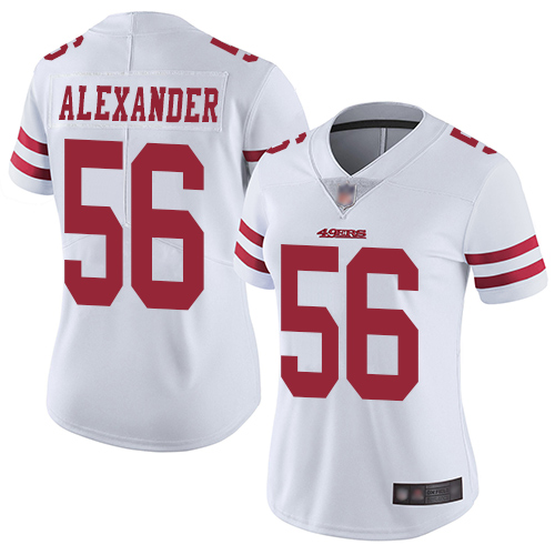 Nike 49ers #56 Kwon Alexander White Women's Stitched NFL Vapor Untouchable Limited Jersey Nike 49ers #56 Kwon Alexander White Women's Stitched NFL Vapor Untouchable Limited Jersey