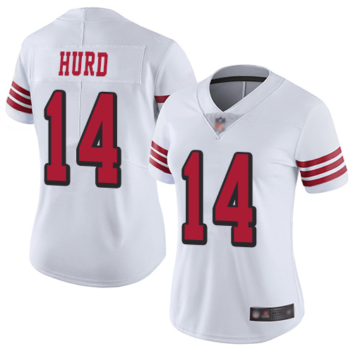 49ers #17 Jalen Hurd White Rush Women's Stitched Football Vapor Untouchable Limited Jersey