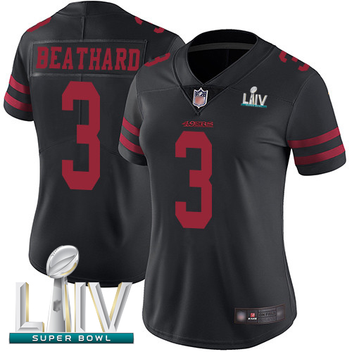 49ers #3 C.J. Beathard Black Alternate Super Bowl LIV Bound Women's Stitched Football Vapor Untouchable Limited Jersey
